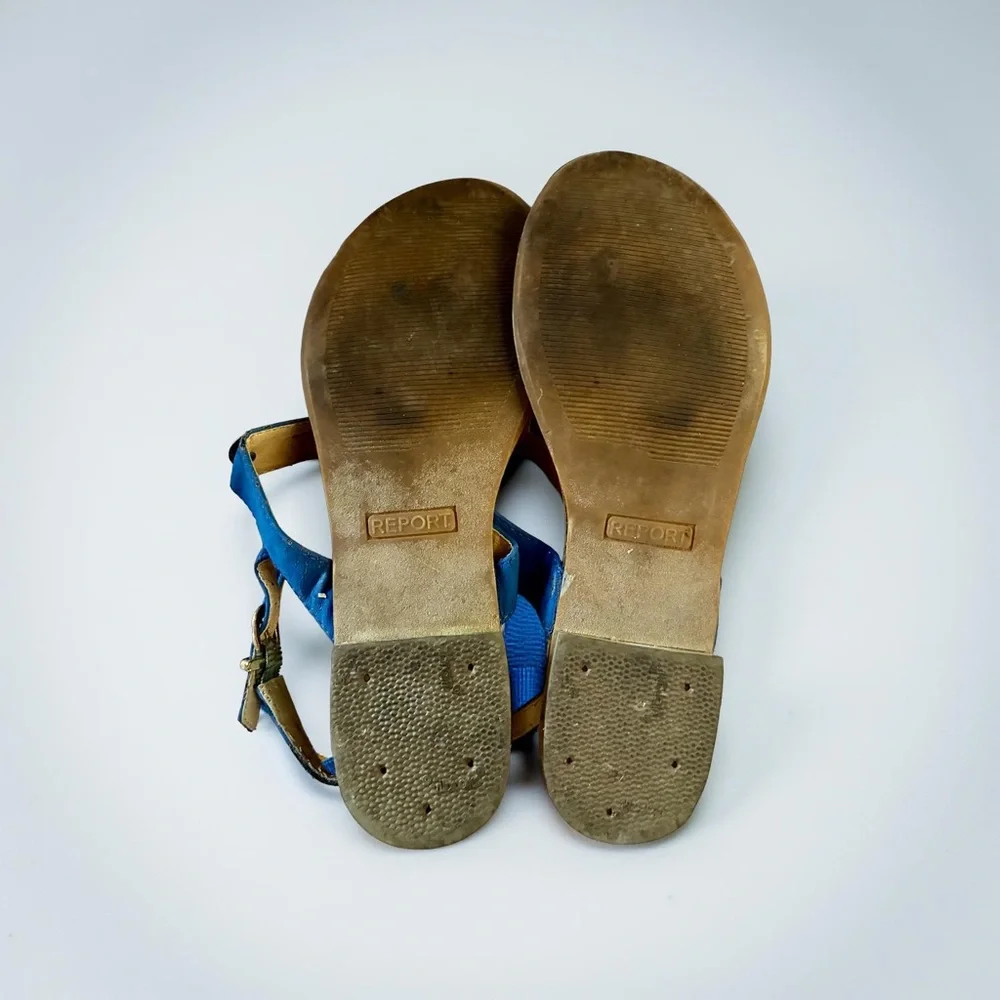 Report Gold and Blue Women's Sandals